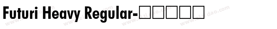 Futuri Heavy Regular字体转换